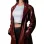 Blowback Veronica Maroon Leather Coat