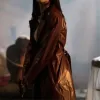 Blowback Veronica Maroon Leather Coat