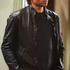 Brad Pitt Fight Club Black Leather Jacket