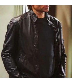 Brad Pitt Fight Club Black Leather Jacket