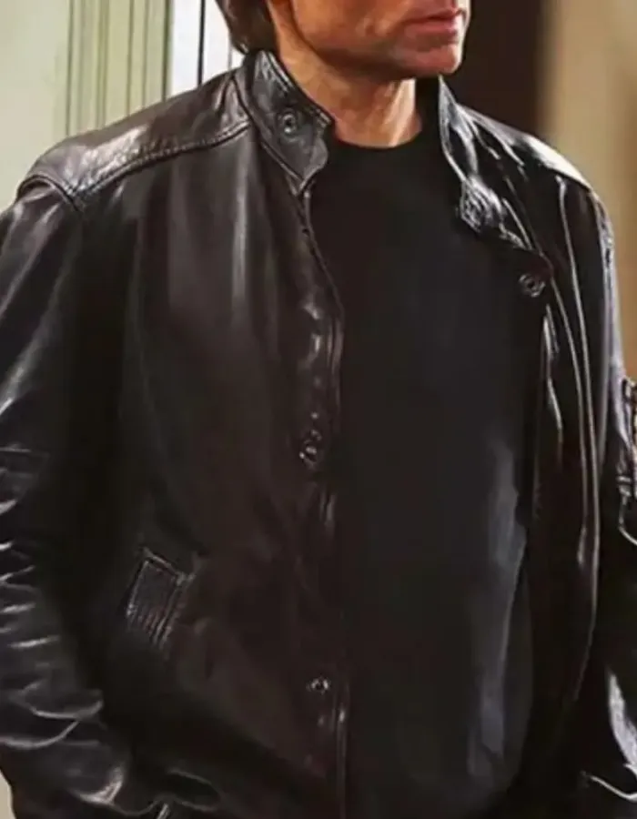 Brad Pitt Fight Club Black Leather Jacket