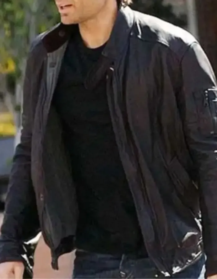 Brad Pitt Fight Club Black Leather Jacket