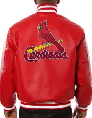 Cardinals St. Louis Red Varsity Bomber Leather Jacket