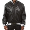 Chicago White Sox Black Leather Bomber Jacket Chicago White Sox Black Leather Bomber Jacket