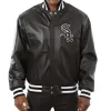 Chicago White Sox Black Leather Bomber Jacket