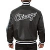 Chicago White Sox Black Leather Bomber Jacket Chicago White Sox Black Leather Bomber Jacket