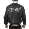 Chicago White Sox Black Leather Bomber Jacket