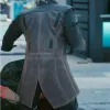 Cyberpunk 2077 Durable Motorcycle Black Leather Coat