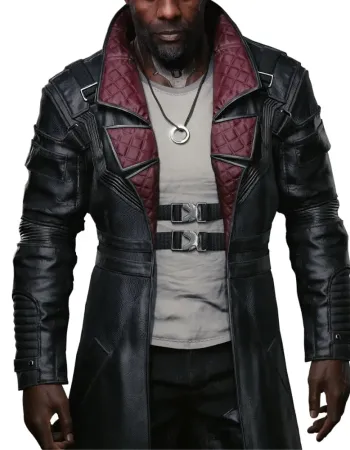 Cyberpunk 2077 Idris Elba Leather Trench Coat