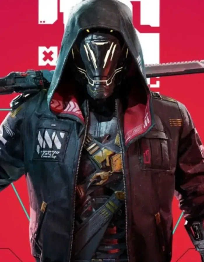 Cyberpunk Ninja Ghostrunner Hooded Leather Jacket Cyberpunk Ninja Ghostrunner Hooded Leather Jacket