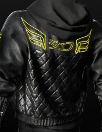Cyberpunk 2077 Cyborg Black Leather Jacket