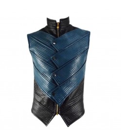 Devil May Cry 5 Vergil Blue and Black Leather Vest