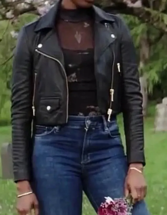 Double Life 2023 Jo Creuzot Black Biker Leather Jacket Double Life 2023 Jo Creuzot Black Biker Leather Jacket