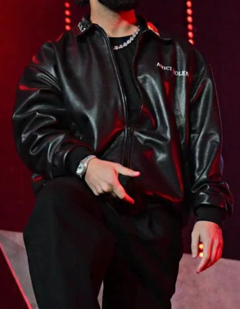 Drake Amici Violente Black Leather Jacket