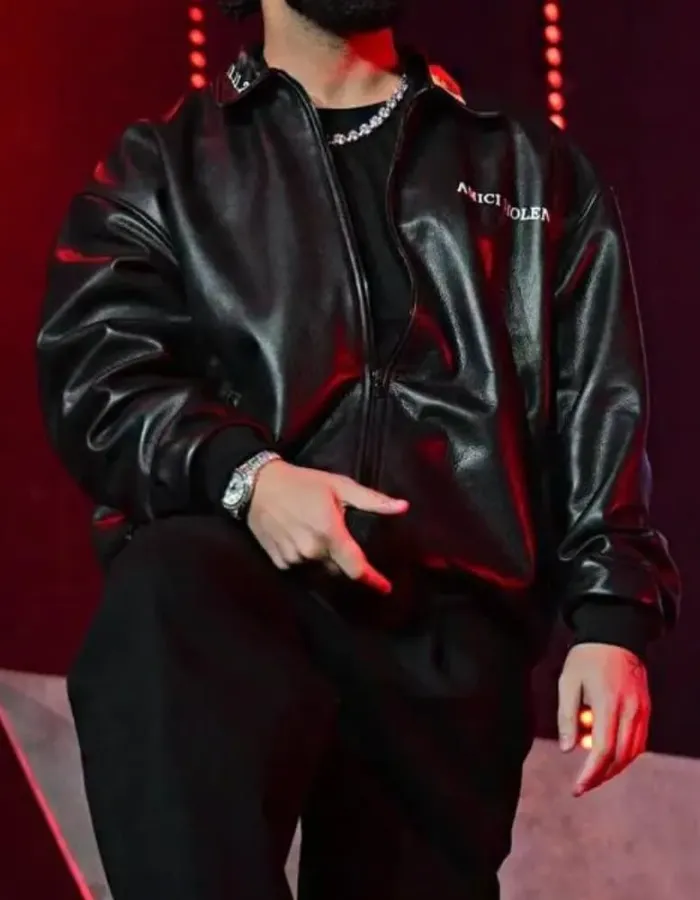 Drake Amici Violente Black Leather Jacket