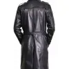 Elon Musk Black Leather Trench Coat