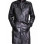 Elon Musk Black Leather Trench Coat