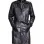 Elon Musk Black Leather Trench Coat