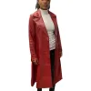 Exceptional Beings 2023 Ciarra Carter Red Leather Coat