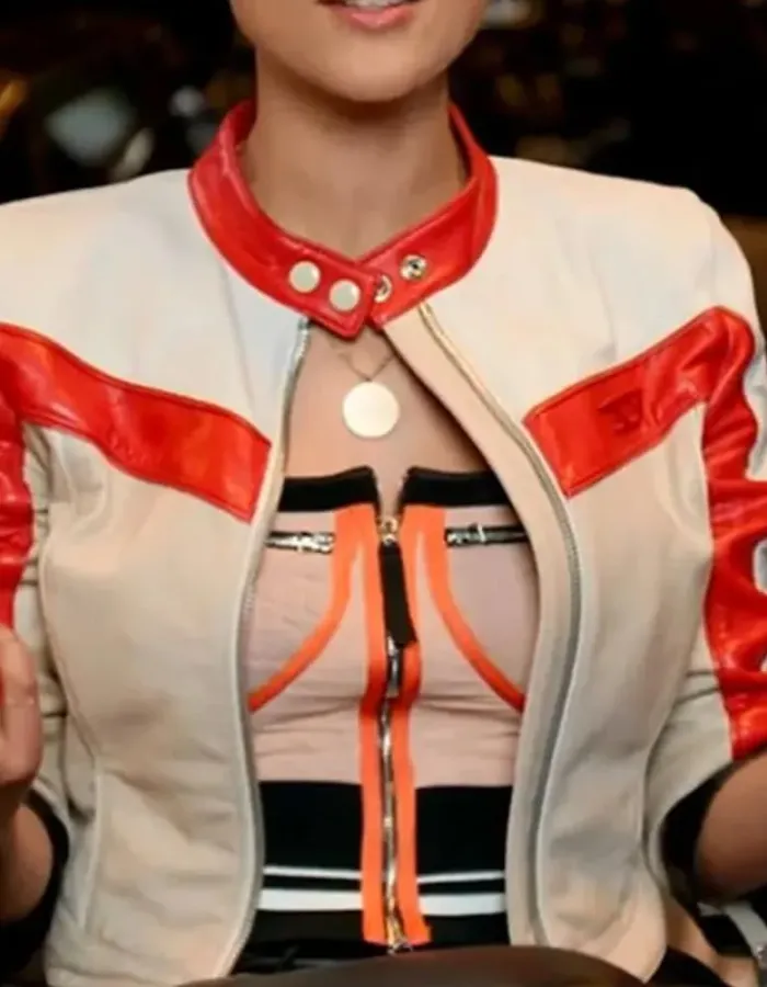 Fast X 2023 Nathalie Emmanuel White Leather Jacket