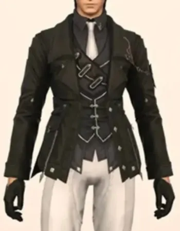 FFXIV Appointed Set Eorzea Black Leather Jacket