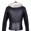 Final Fantasy 8 Squall Leonhart Fur Black Leather Jacket Final Fantasy 8 Squall Leonhart Fur Black Leather Jacket
