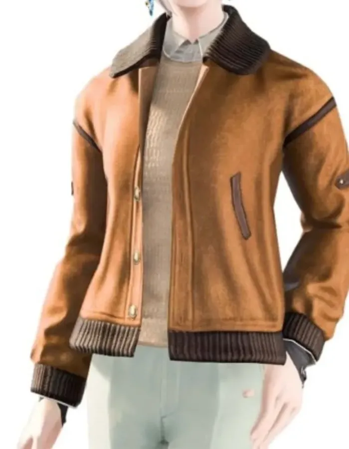 Final Fantasy XIV Brown Varsity Jacket Final Fantasy XIV Brown Varsity Jacket
