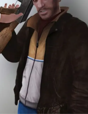 GTA Grand Theft Auto 4 Niko Bellic Leather Bomber Jacket
