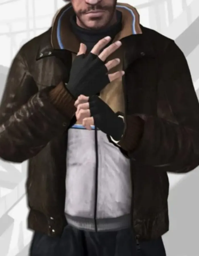 GTA Grand Theft Auto 4 Niko Bellic Leather Bomber Jacket