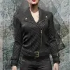 GTA 6 Female Protagonist Quilted Black Leather Jacket