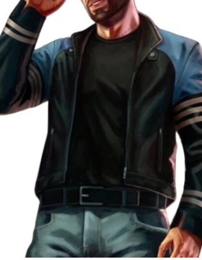 GTA 6 Men Black Biker Leather Jacket GTA 6 Men Black Biker Leather Jacket