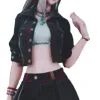 Hip Street FFXIV Cropped Black Denim Jacket