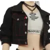 Hip Street FFXIV Cropped Black Denim Jacket