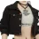 Hip Street FFXIV Cropped Black Denim Jacket