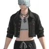 Hip Street FFXIV Cropped Black Denim Jacket