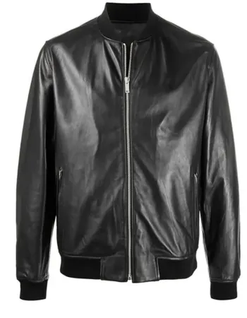 Infinite Evan McCauley Black Bomber Leather Jacket