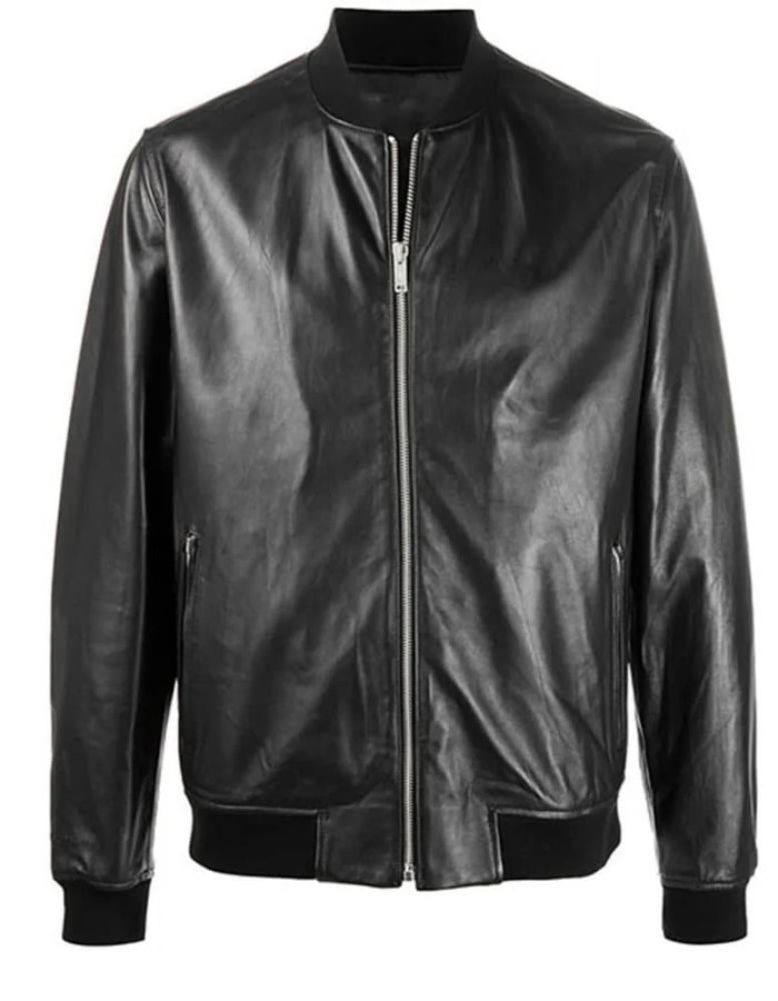 Infinite Evan McCauley Black Bomber Leather Jacket