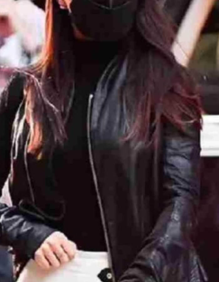 Luckiest Girl Alive 2022 Ani Fanelli Black Leather Jacket Luckiest Girl Alive 2022 Ani Fanelli Black Leather Jacket