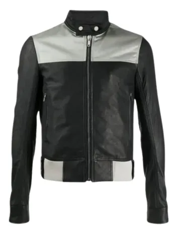 Mens Slim Fit Motorcycle Black Leather Jacket