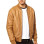 Mens Tan Brown Bomber Leather Jacket