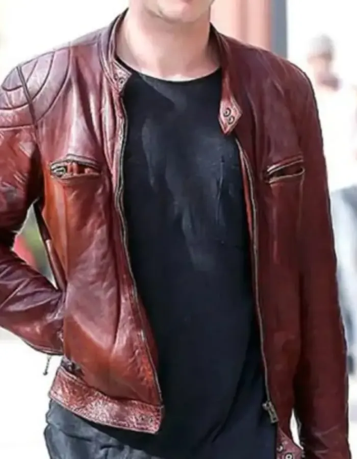 Nicholas Hoult Mad Max Brown Leather Jacket Nicholas Hoult Mad Max Brown Leather Jacket