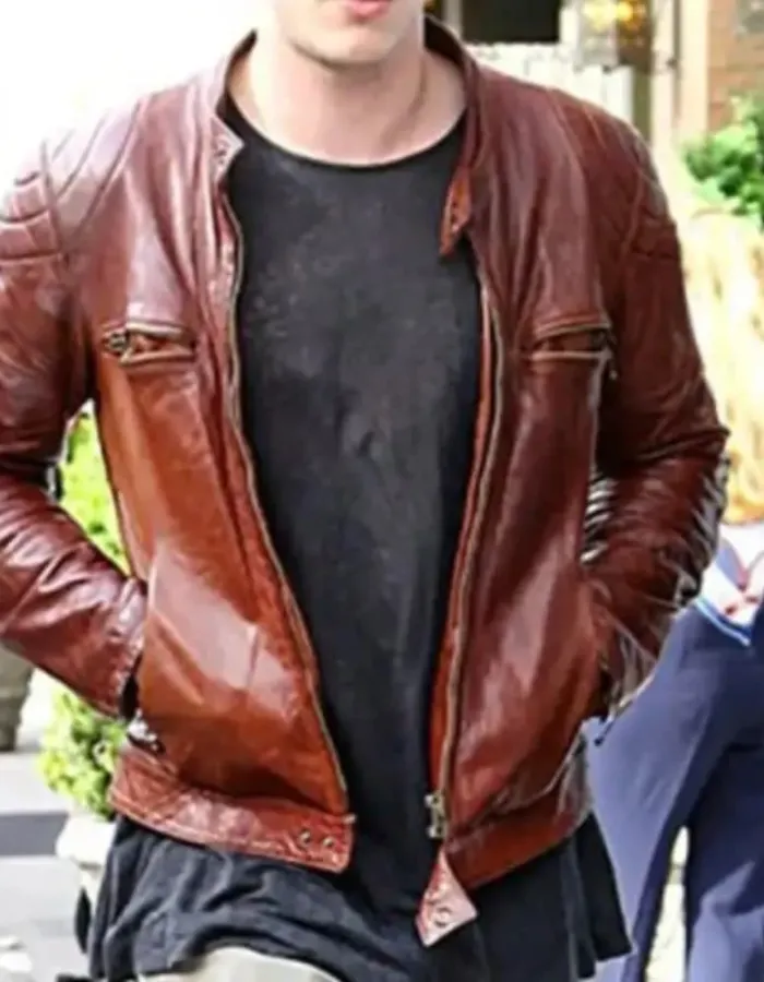 Nicholas Hoult Mad Max Brown Leather Jacket Nicholas Hoult Mad Max Brown Leather Jacket