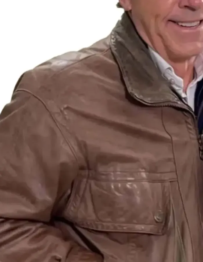 Nick Saban Coach Brown Leather Jacket Nick Saban Coach Brown Leather Jacket