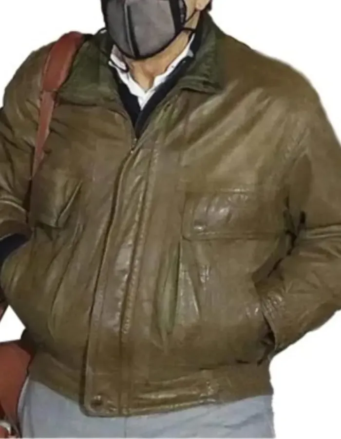 Nick Saban Coach Brown Leather Jacket Nick Saban Coach Brown Leather Jacket