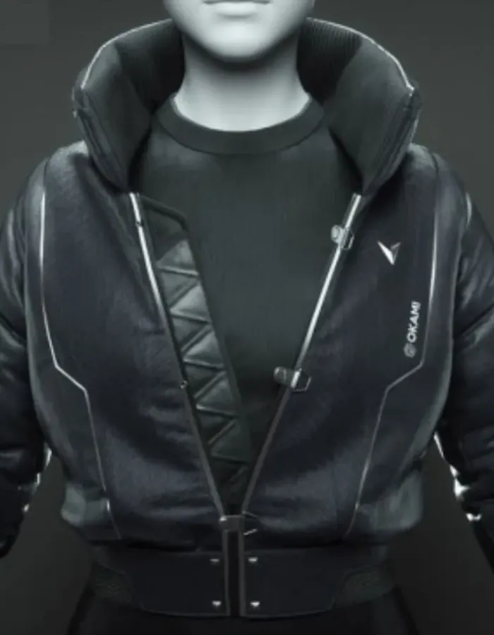 Okami Cyberpunk Bomber Leather Jacket