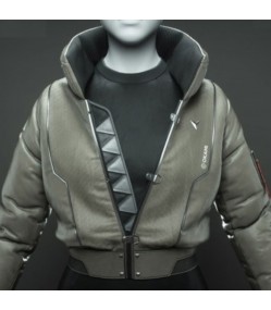 Okami Cyberpunk Bomber Leather Jacket Okami Cyberpunk Bomber Leather Jacket