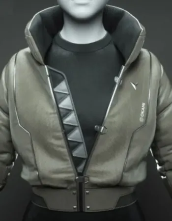 Okami Cyberpunk Bomber Leather Jacket