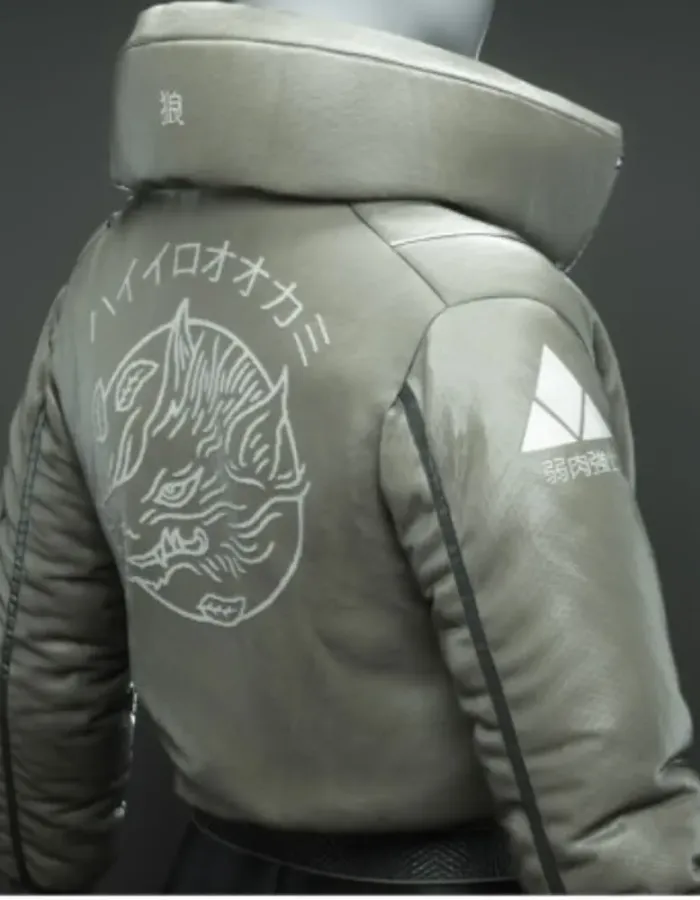 Okami Cyberpunk Bomber Leather Jacket