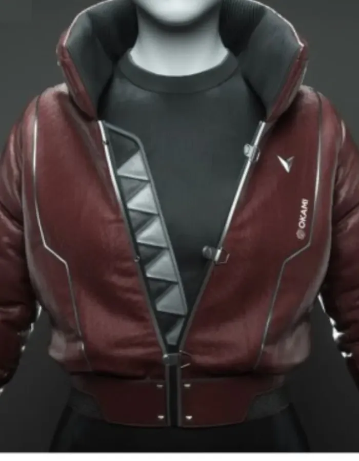 Okami Cyberpunk Bomber Leather Jacket