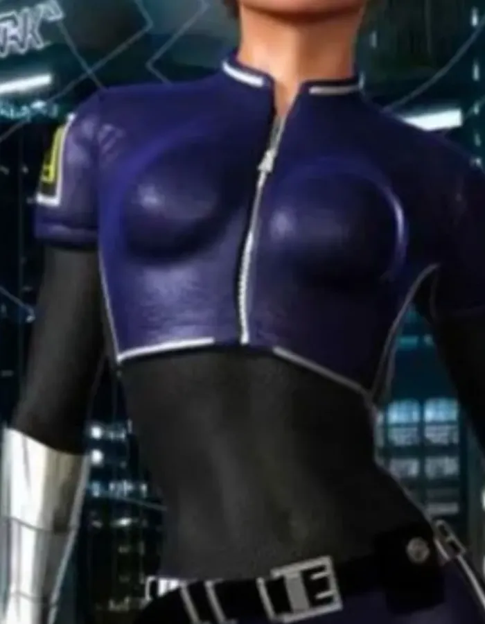 Perfect Dark Agent Joanna Cropped Leather Jacket Perfect Dark Agent Joanna Cropped Leather Jacket